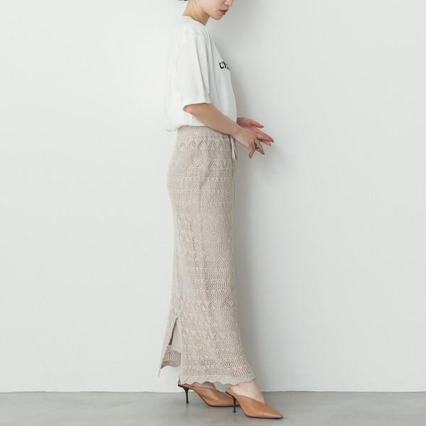透かし編みAラインスカート