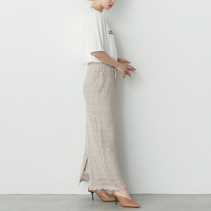 透かし編みAラインスカート