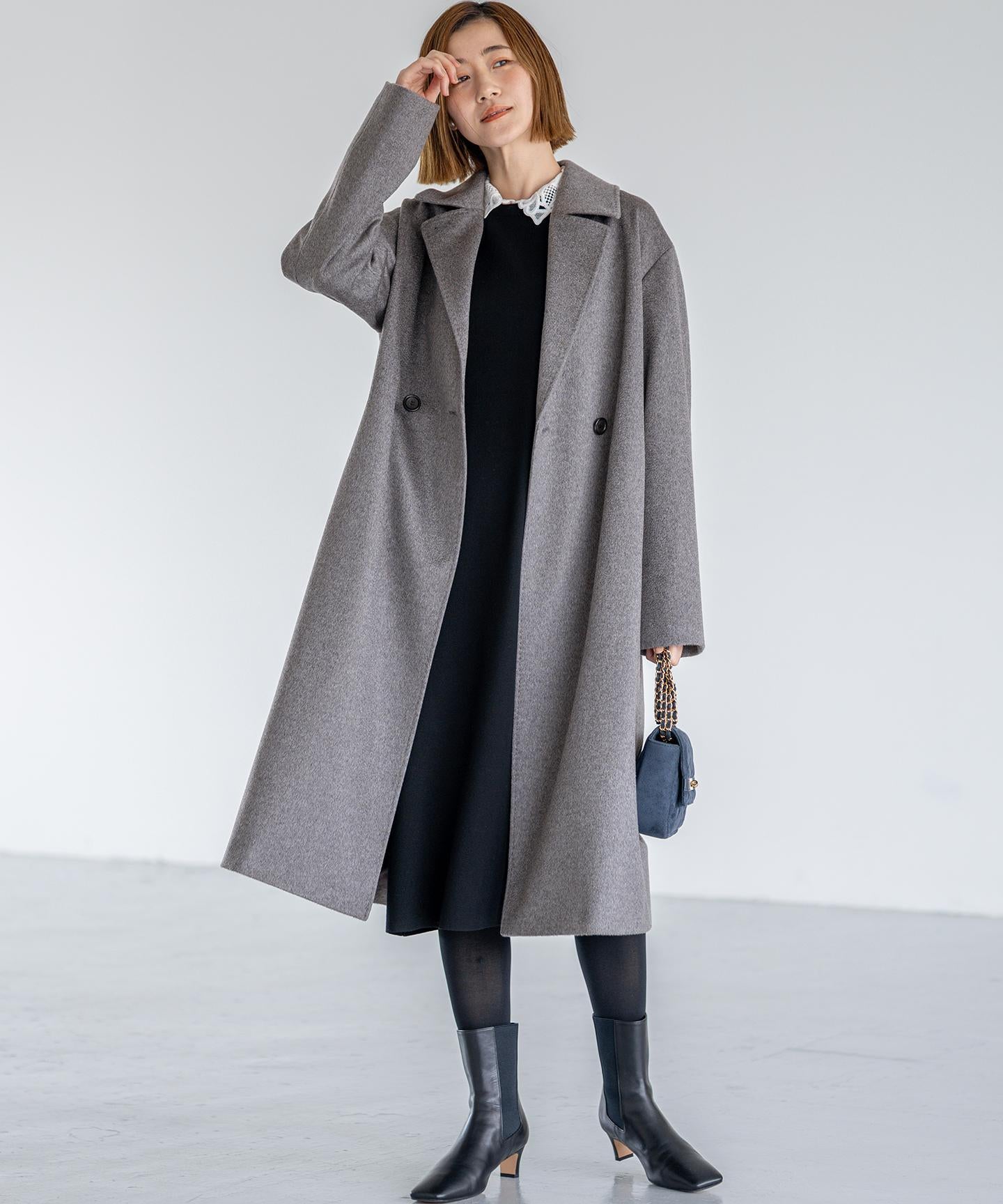 スエード キルティング ショルダーバッグ