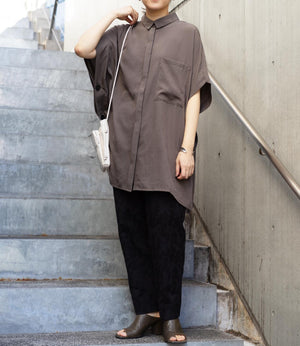 ボックスオーバーサイズシアーシャツ