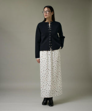 ブラッシュドットプリントスカート