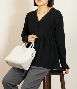 スポンディッシュペプラムカーディガン