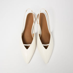 ポインテッド Vカットバー スリングバックシューズ / サンダル / パンプス