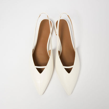 ポインテッド Vカットバー スリングバックシューズ / サンダル / パンプス