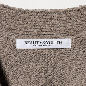 ポリエステルコットンシルク Vネックカーディガン ウォッシャブル