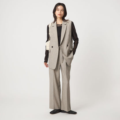 ツイードライク ジレ マシンウォッシャブル 帯電防止