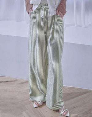 ストライプイージーパンツ