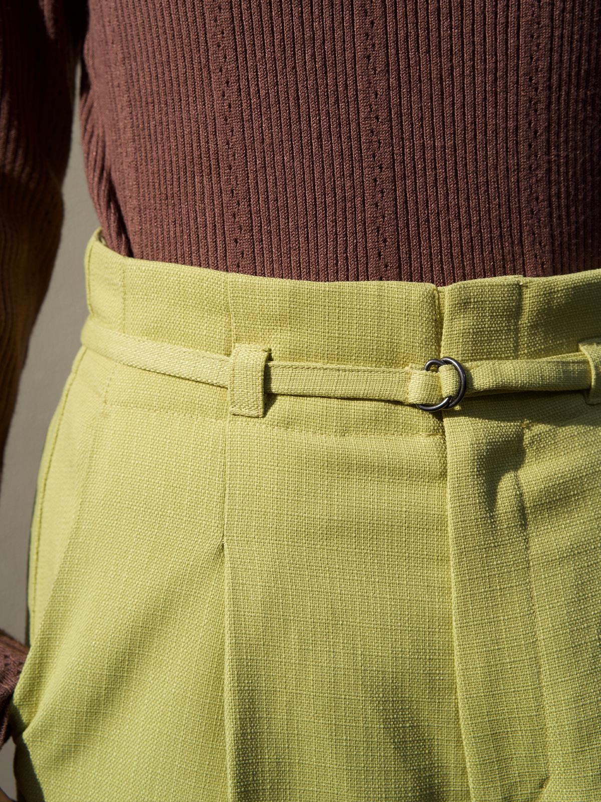 9分丈ハイウエストワイドパンツ