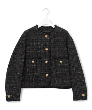 GIOLICA ボタン ツイード ジャケット