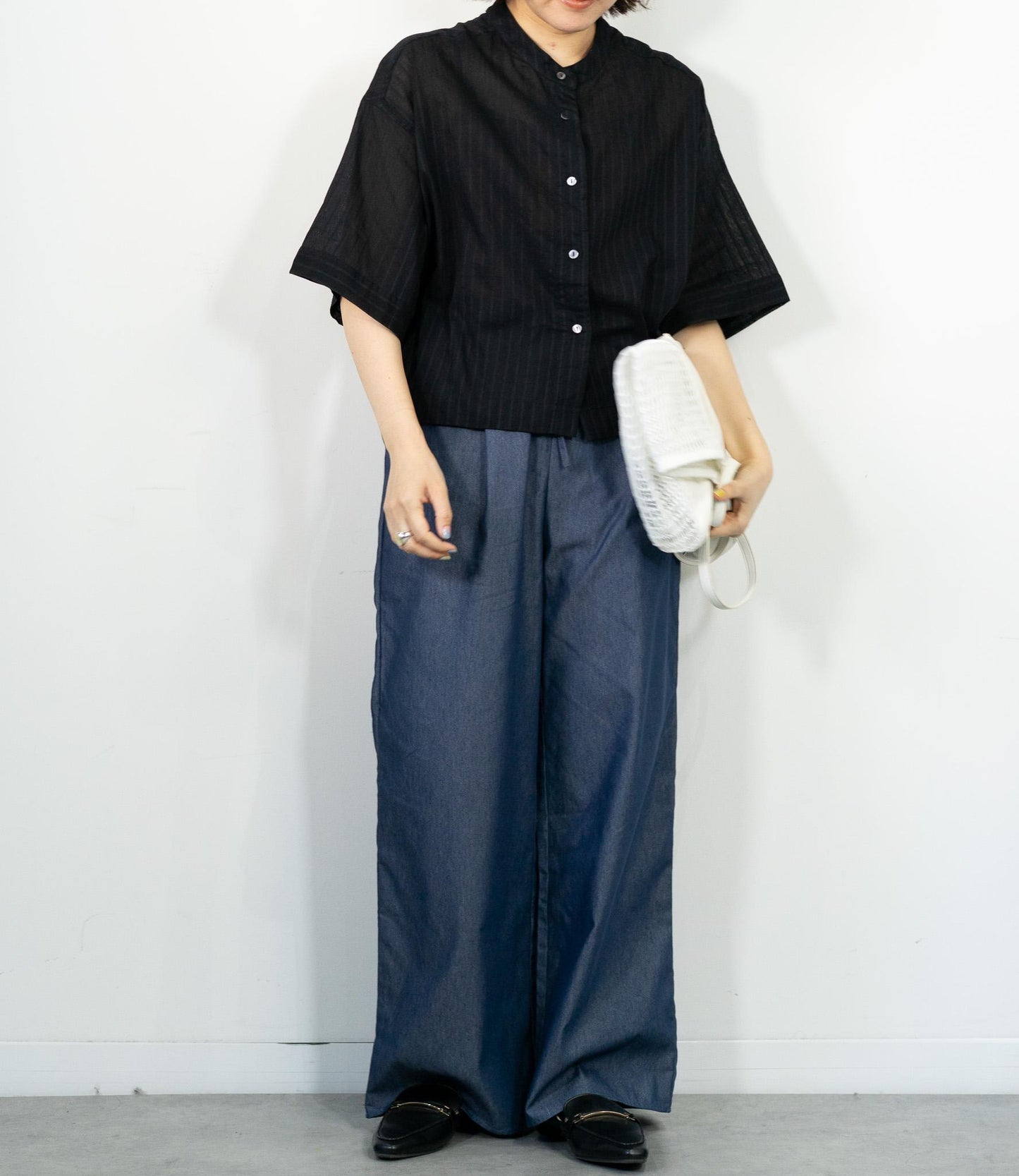 デニムライクイージーパンツ