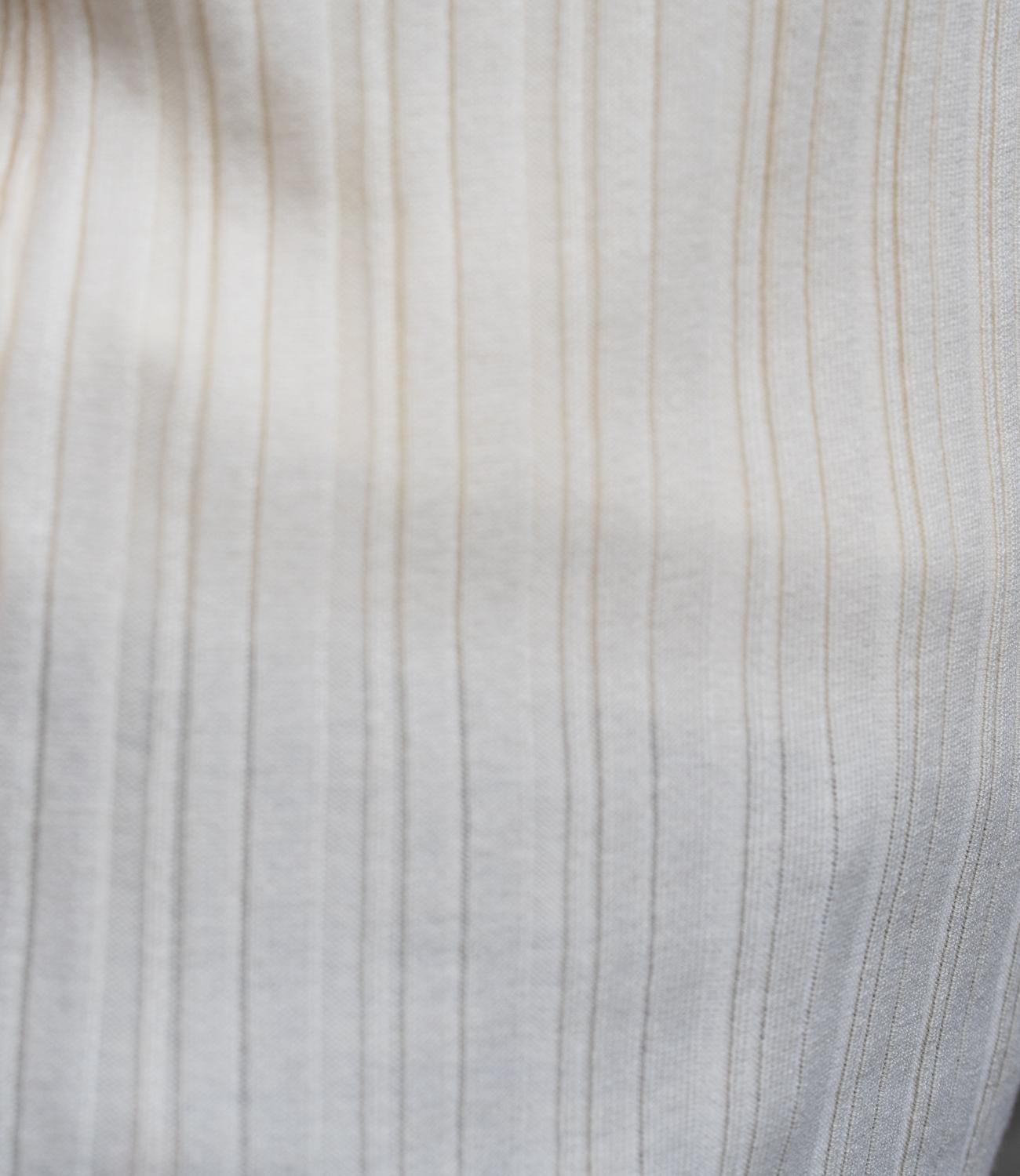 バイカラーシアースリーブスリムニット