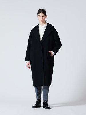 mizuiro ind ウールブレンドスタンドカラーコート