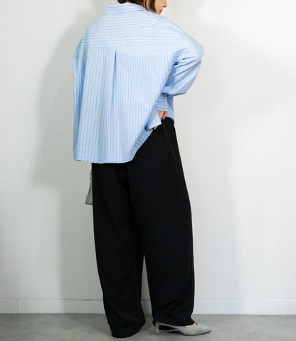 先染めストライプシャツ