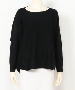 ボートネックニット