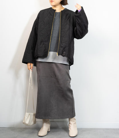 リバーシブルファーキルティングアウター