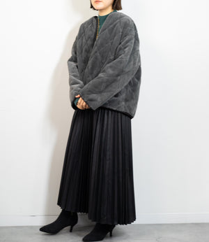 リバーシブルファーキルティングアウター