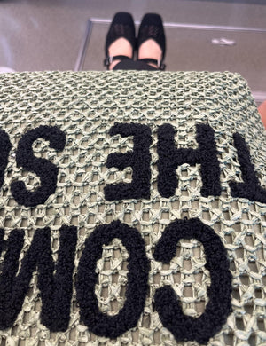 カーキロゴメッシュバッグ