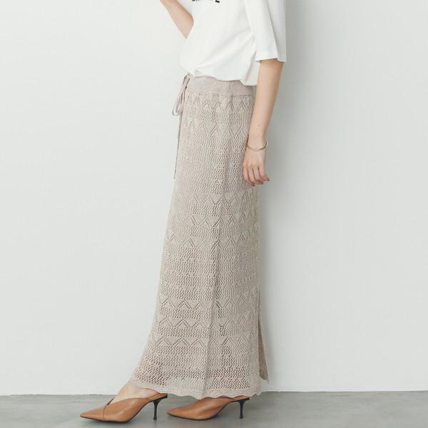 透かし編みAラインスカート