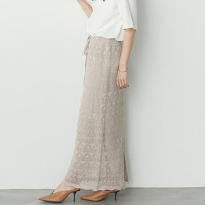 透かし編みAラインスカート