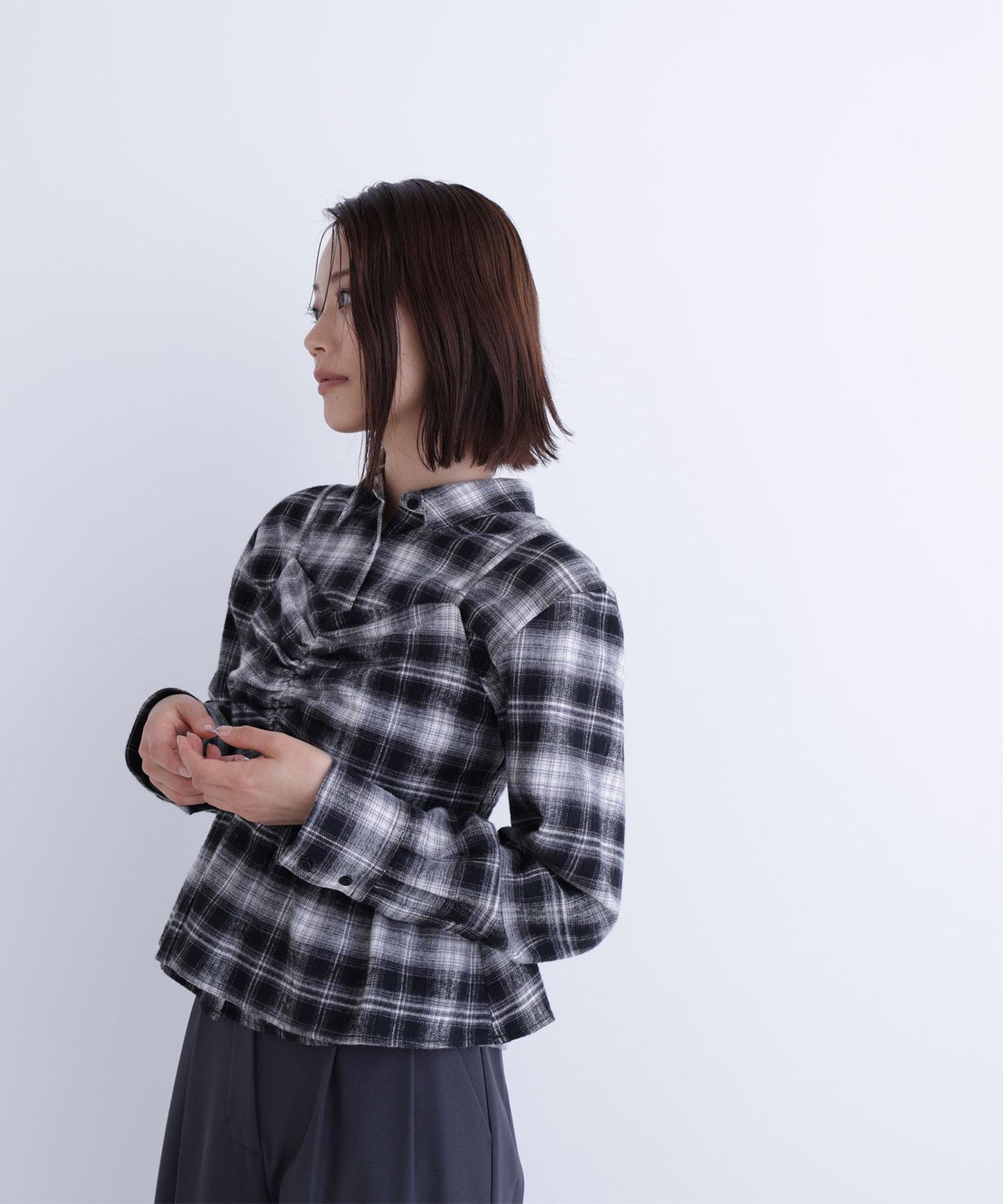 ビスチェセットチェックシャツ