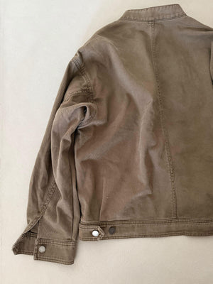 ノーカラーウォッシュブルゾン