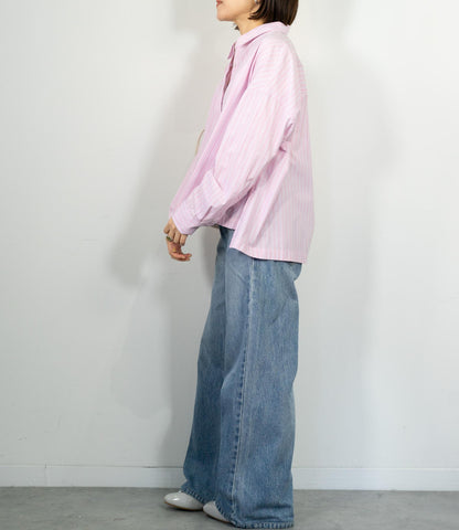 先染めストライプシャツ