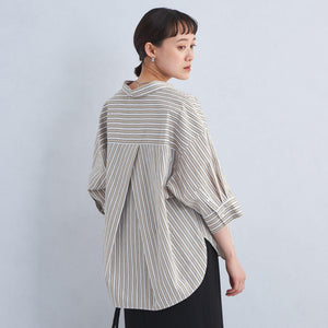 ストライプ ドルマン シャツ