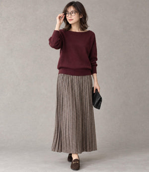 リバーシブルプリーツスカート