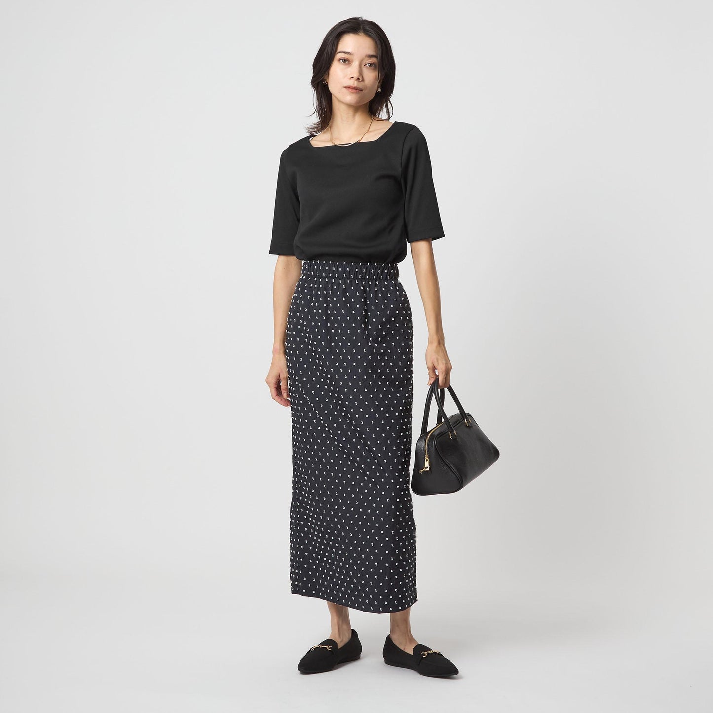 ニットライク スクエアネック カットソー