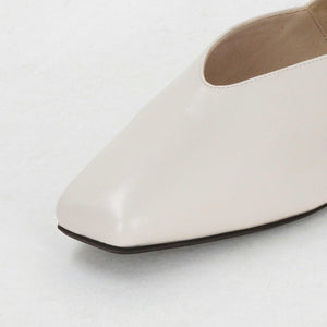 スクエア 2WAY フラットシューズ