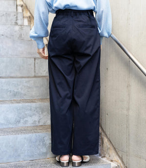 ベルト付きハイウエストストレートパンツ