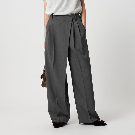 ポプリン 2タック ラップパンツ 2 -ウォッシャブル-