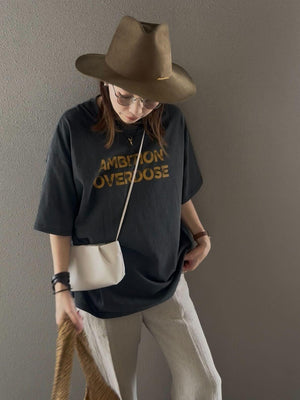 AMBITIONロゴヴィンテージライクT