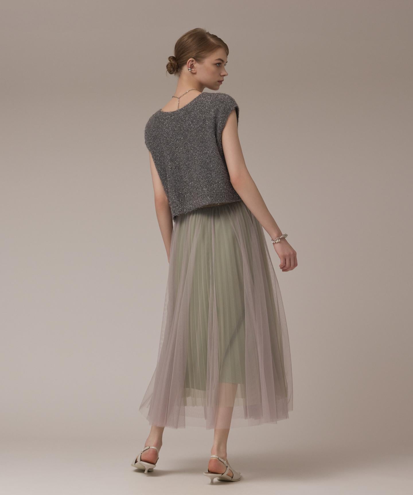 チュールリバーシブルスカート