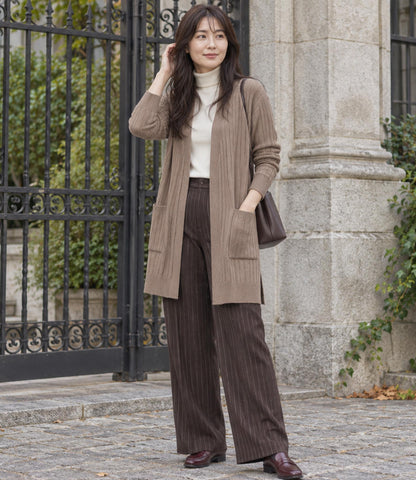 ロングニットカーディガン