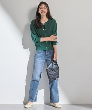 シアーニットショートカーディガン