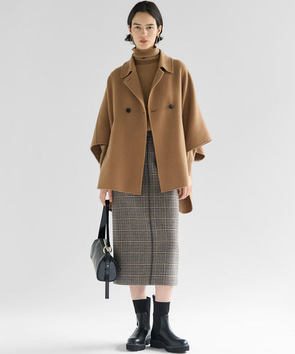 ウールライトリバー ポンチョシルエット コート – &DROBE (アンドローブ)