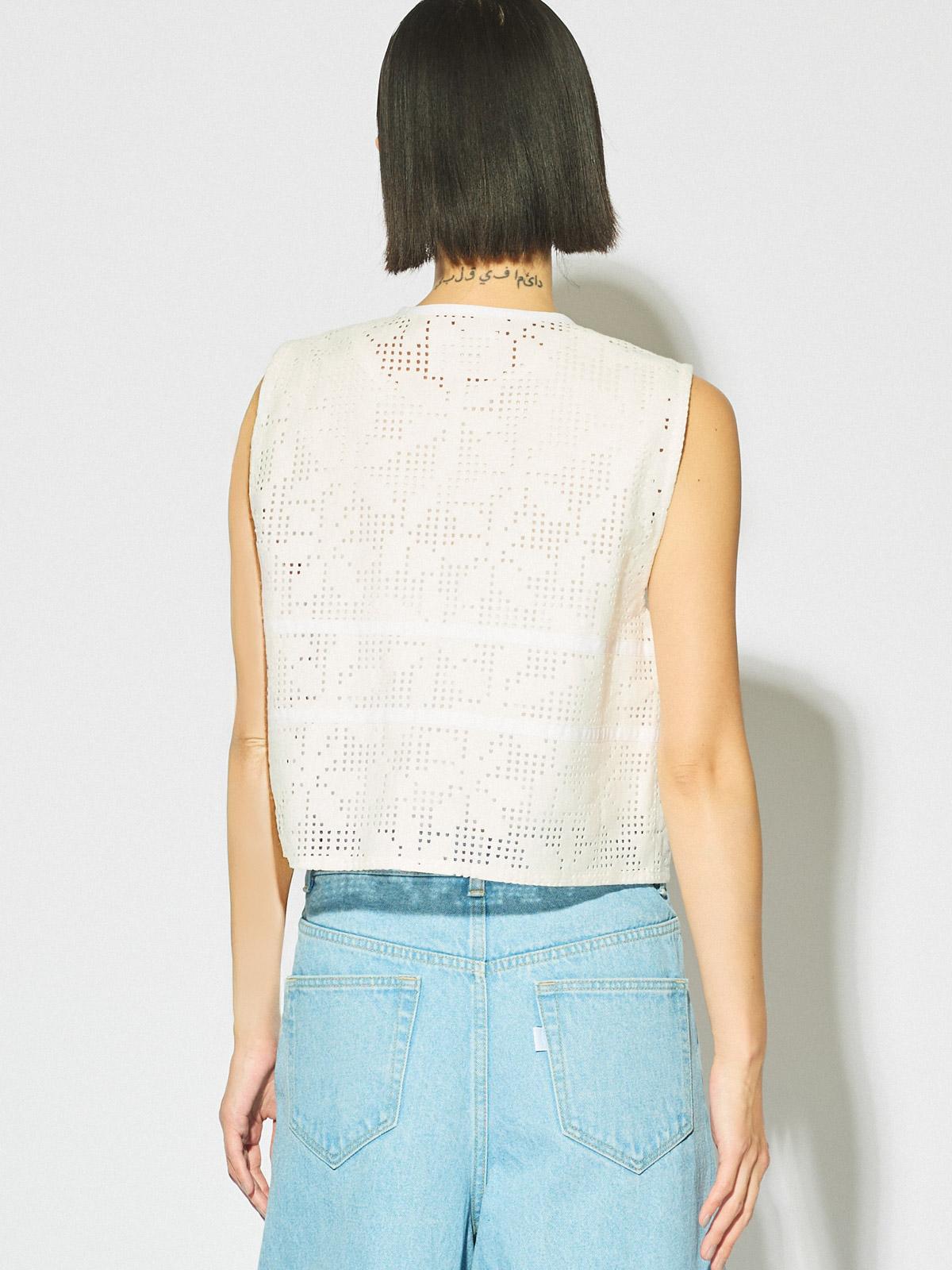 MIDIUMISOLID for Ladies レースショートベスト