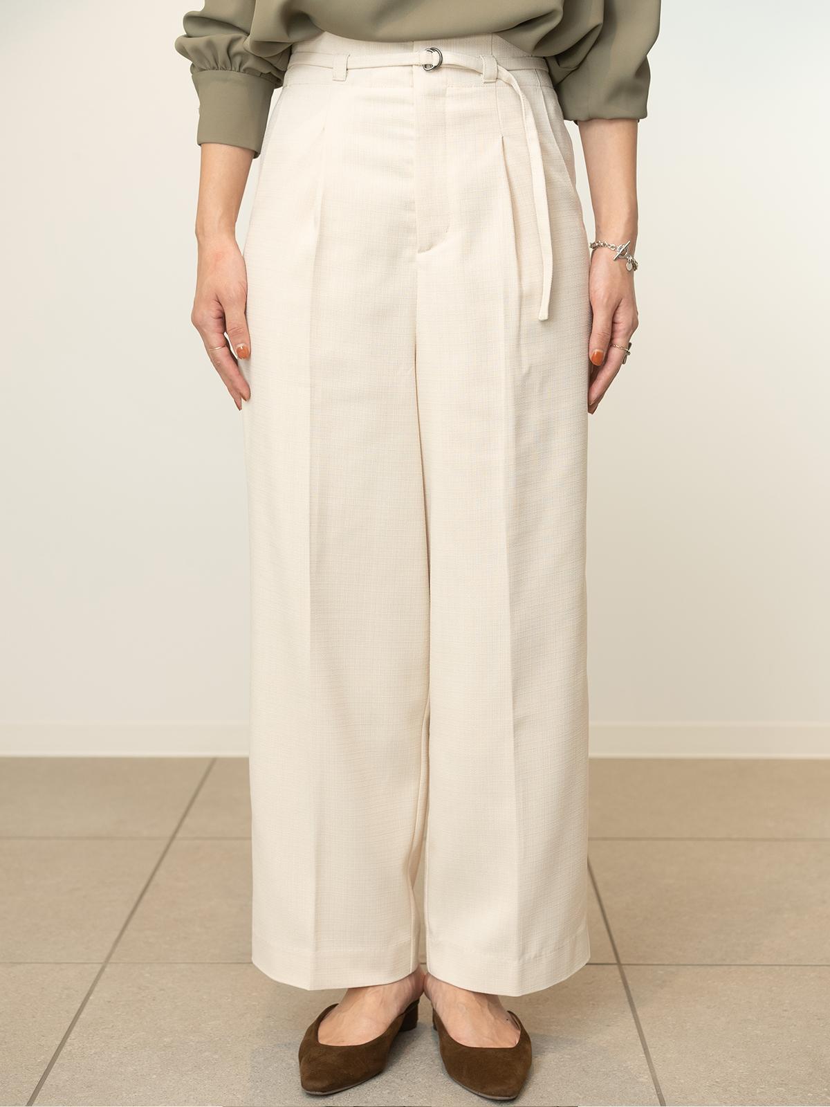 9分丈ハイウエストワイドパンツ