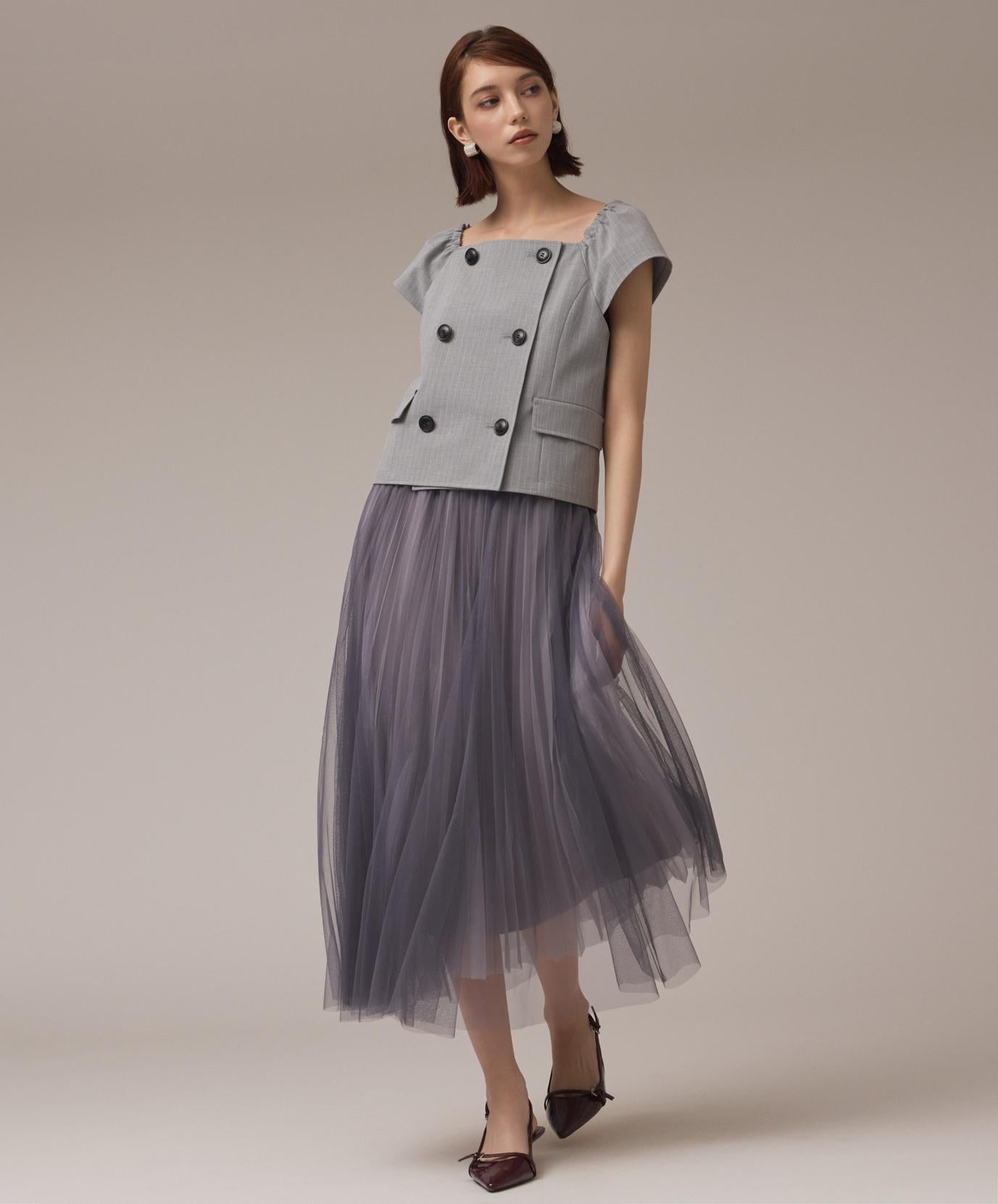 チュールリバーシブルスカート