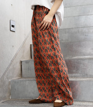 ボタニカルプリントイージーサマーパンツ