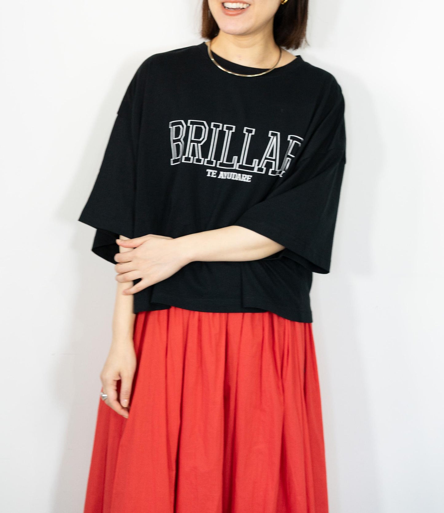 クロップドロゴTシャツ