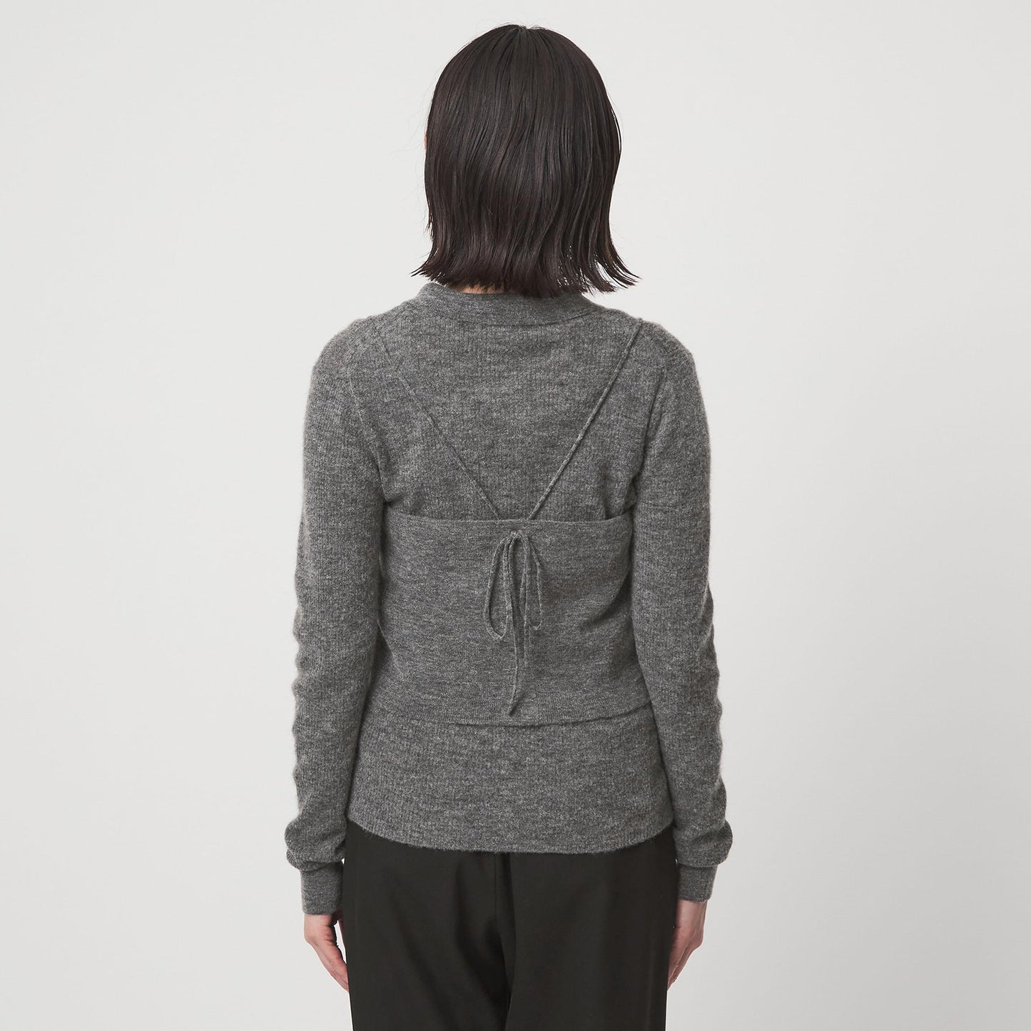 ポロニット カーディガン × ビスチェ ニット セット