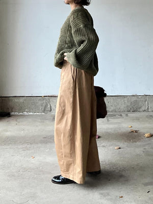 タックワイドチノパンツ