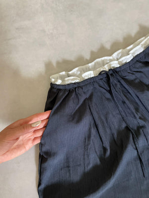 ダブルウエストリラックスパンツ