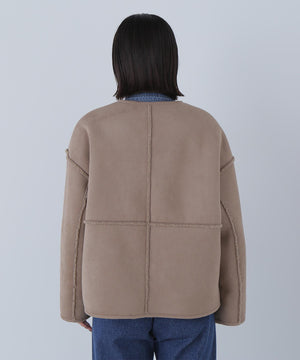 リバーシブルフェイクスウェードコート