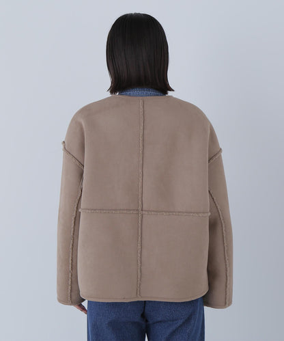 リバーシブルフェイクスウェードコート