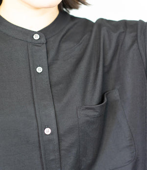 接触冷感バンドカラーシャツ