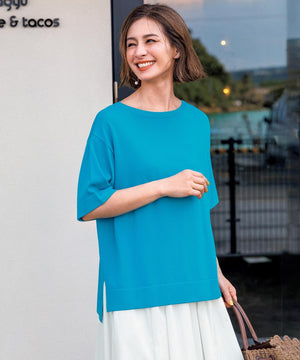 スゴ機能美 ハーフスリーブ ニット