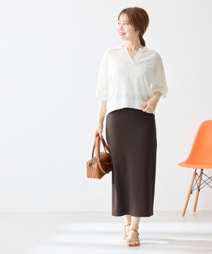 スゴ機能美ニット Iラインスカート